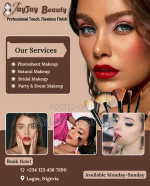 Professional Flyer for a Makeup Business