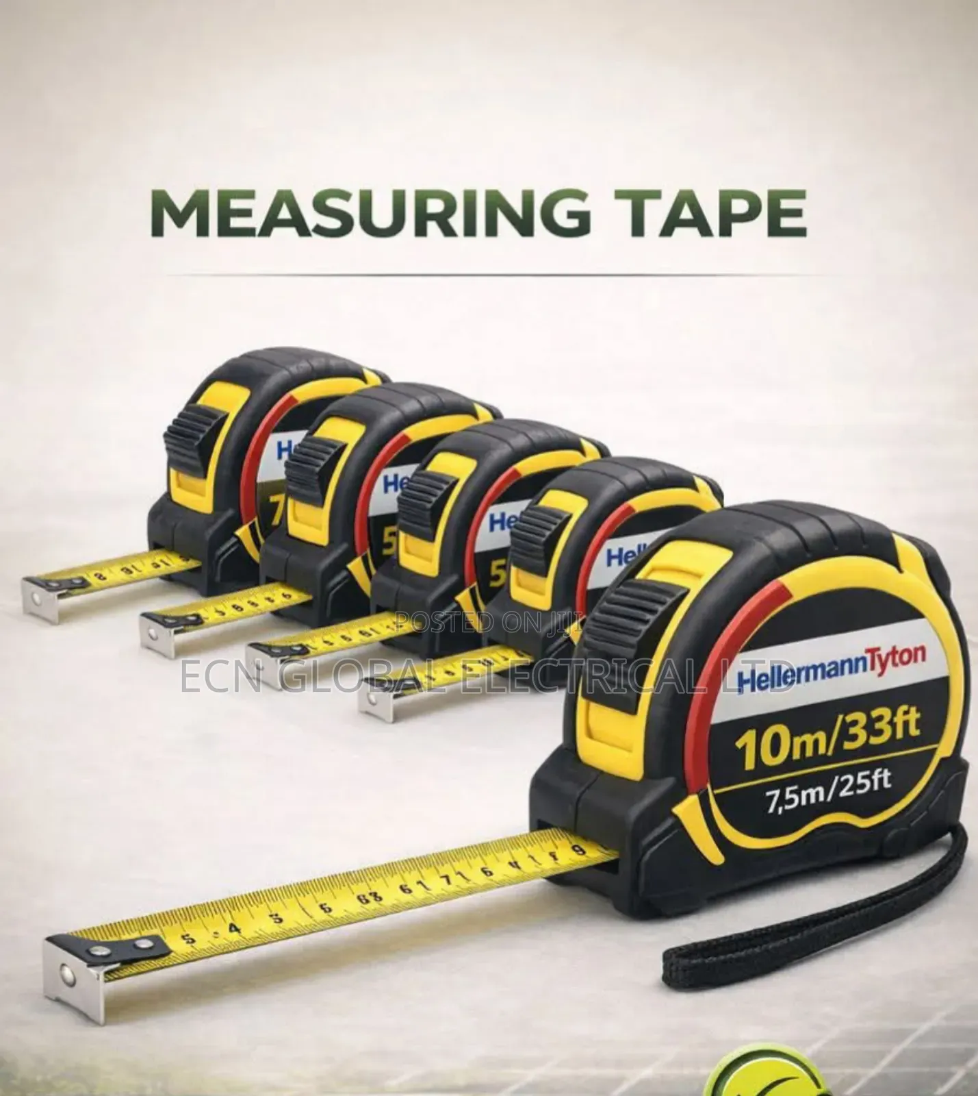 Hellermanntyton Heavy-Duty Tape Measure (Strong Accurate)