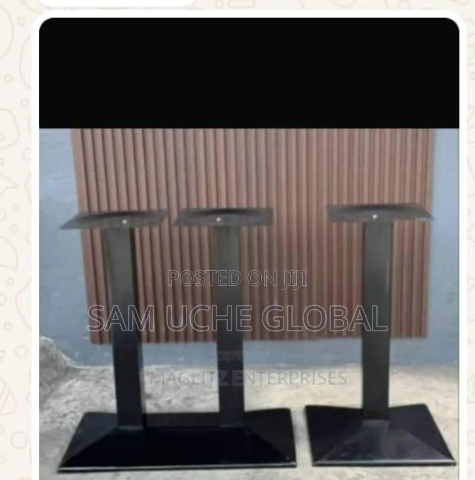 Table Legs Double Stainless and Black Colour