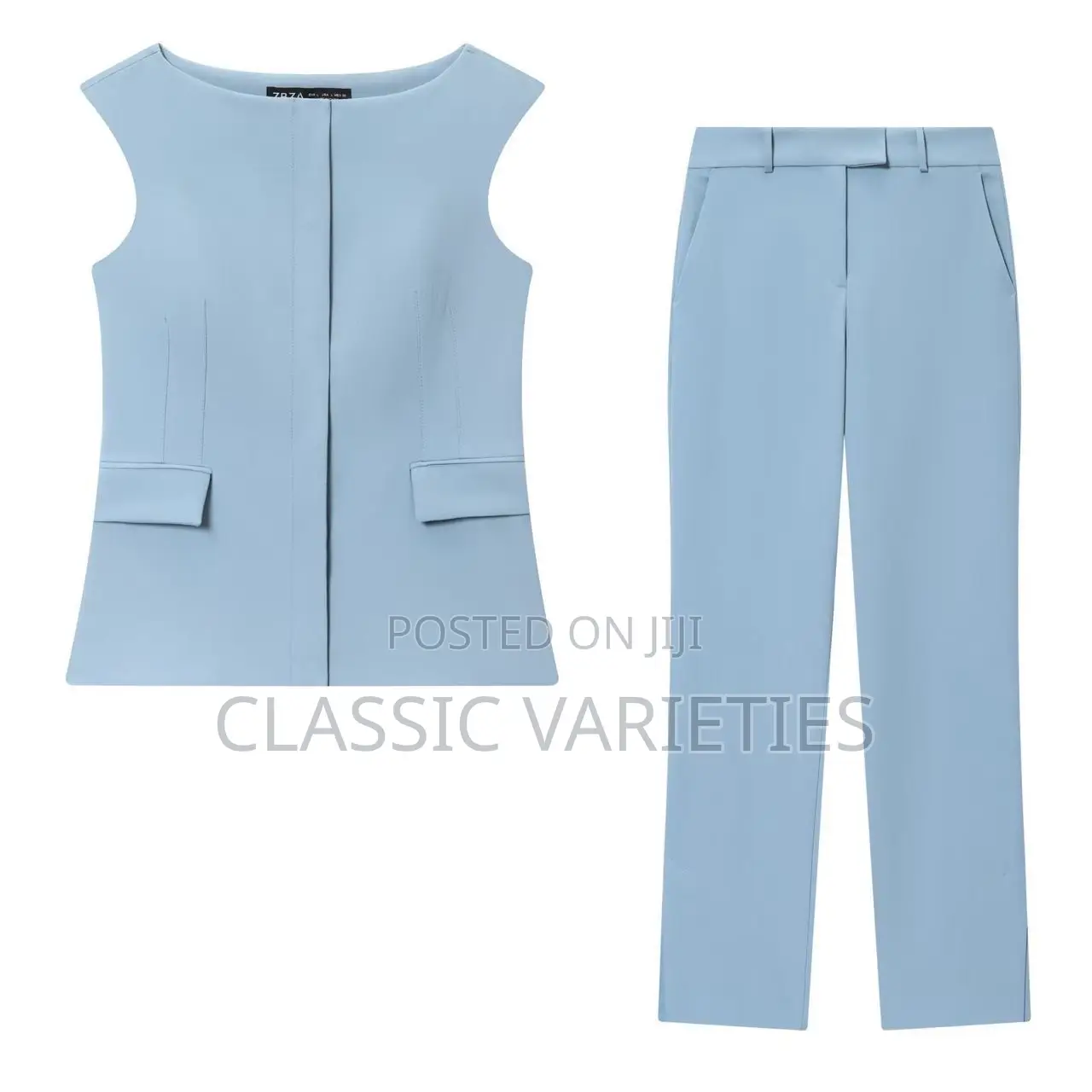 Luxury Vest Flared Slits Pant Set