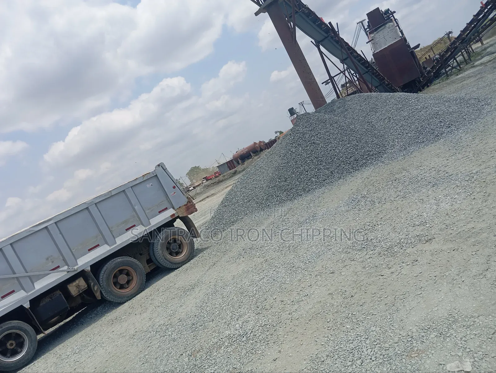 Iron. Black Stone for Construction Projects, Chippings and Granite