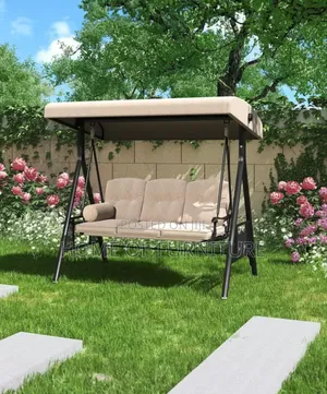 Premium 3-Seater Outdoor Swing Chair – Heavy Duty Garden Swing+Canopy