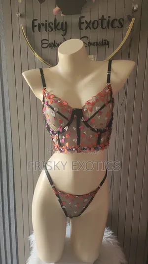 2pcs Love Brallet Lingerie Set