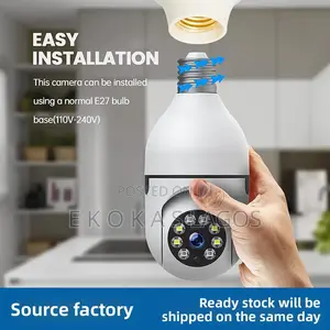 360 Degree E27 Screw Bulb Phone Compatible Wifi CCTV Security Camera