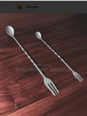 Double Head Spiral Pattern Stainless Steel Cocktail Stirrer