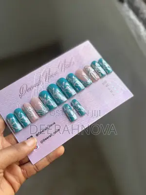 Green Cateye Handmade Press-on Nails