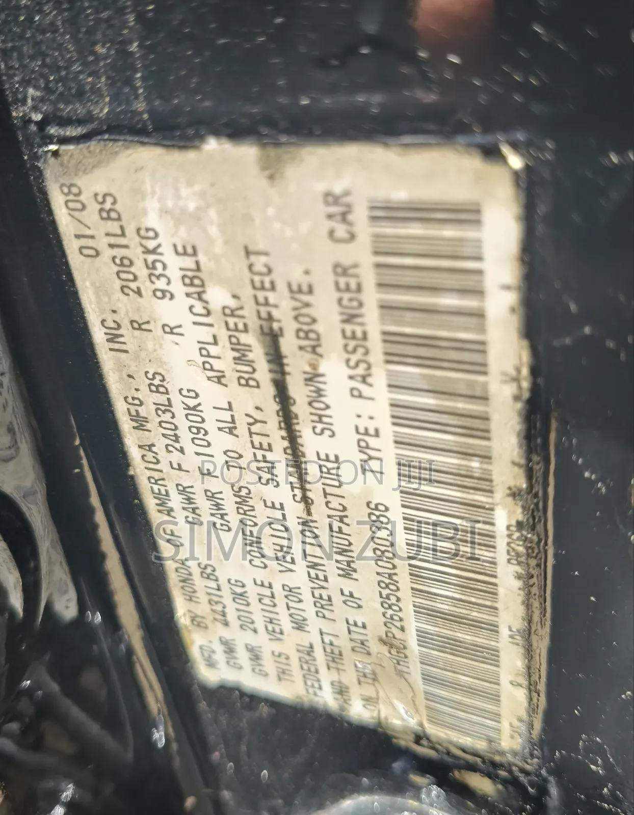 Honda Accord 2008 Black
