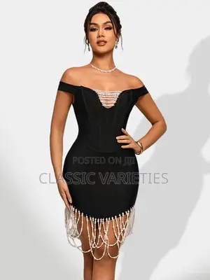 Sassy Beaded Bandage Dress