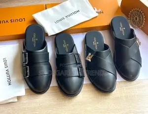 Lv Men Buckle Half Shoes