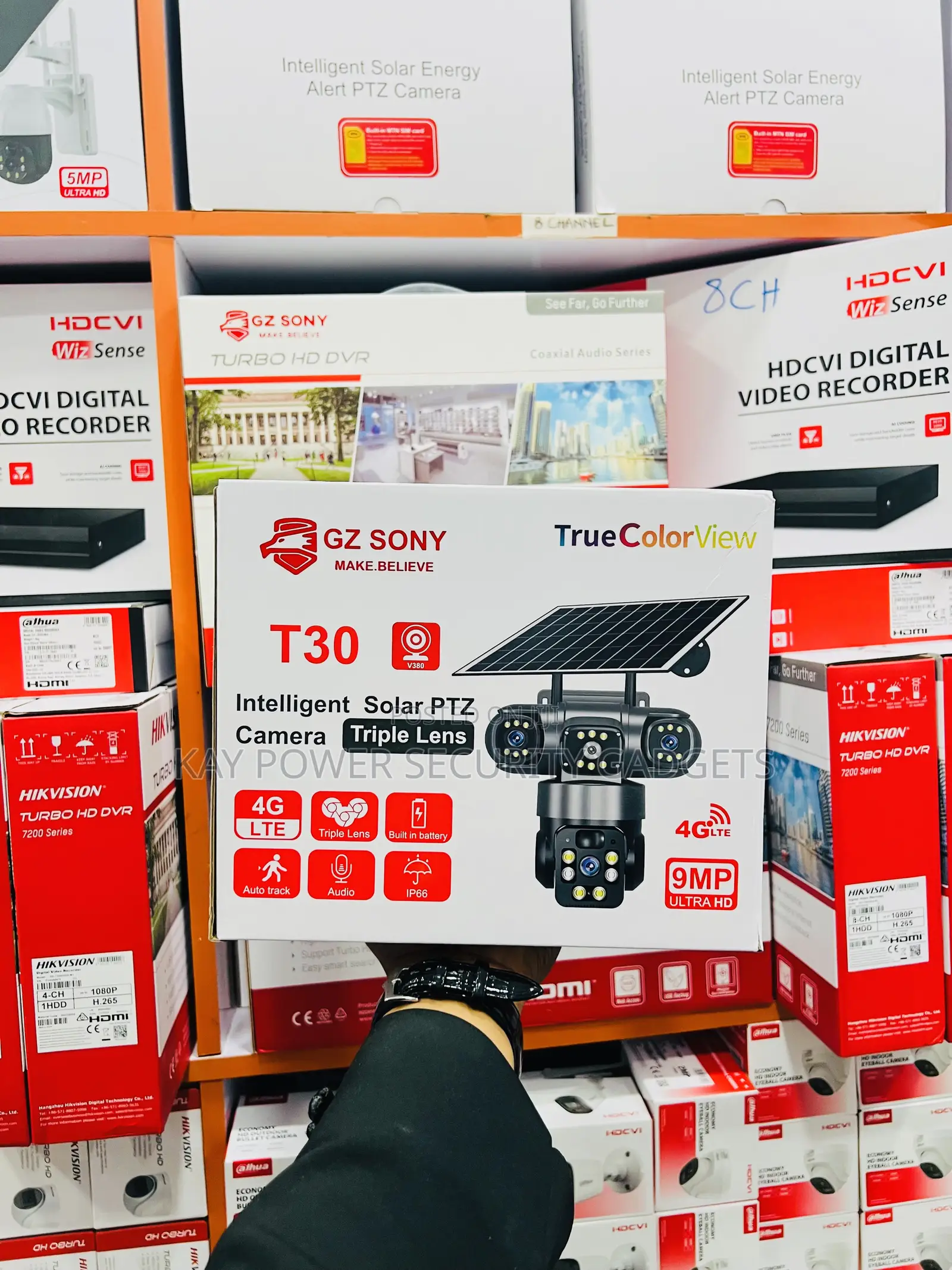 V380 Triple Lens Solar Camera T30