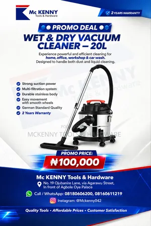 Wet Dry Vacuum Cleaner – 20l