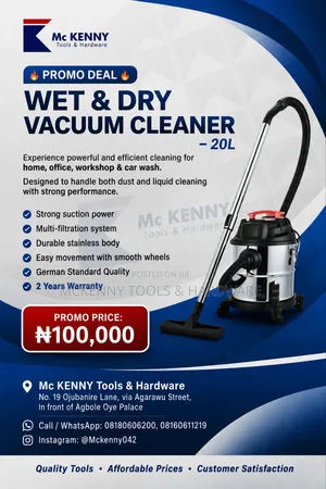 Wet Dry Vacuum Cleaner – 20l