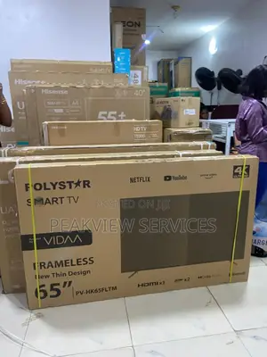 Polystar 65” Dled Smart Tv Vidaa Pv-Hk65fltm Frameless Hdmi X3