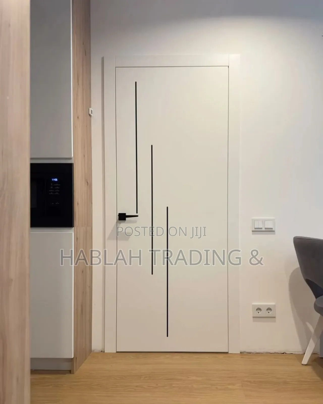 Exquisite White Chromed HDF Doors