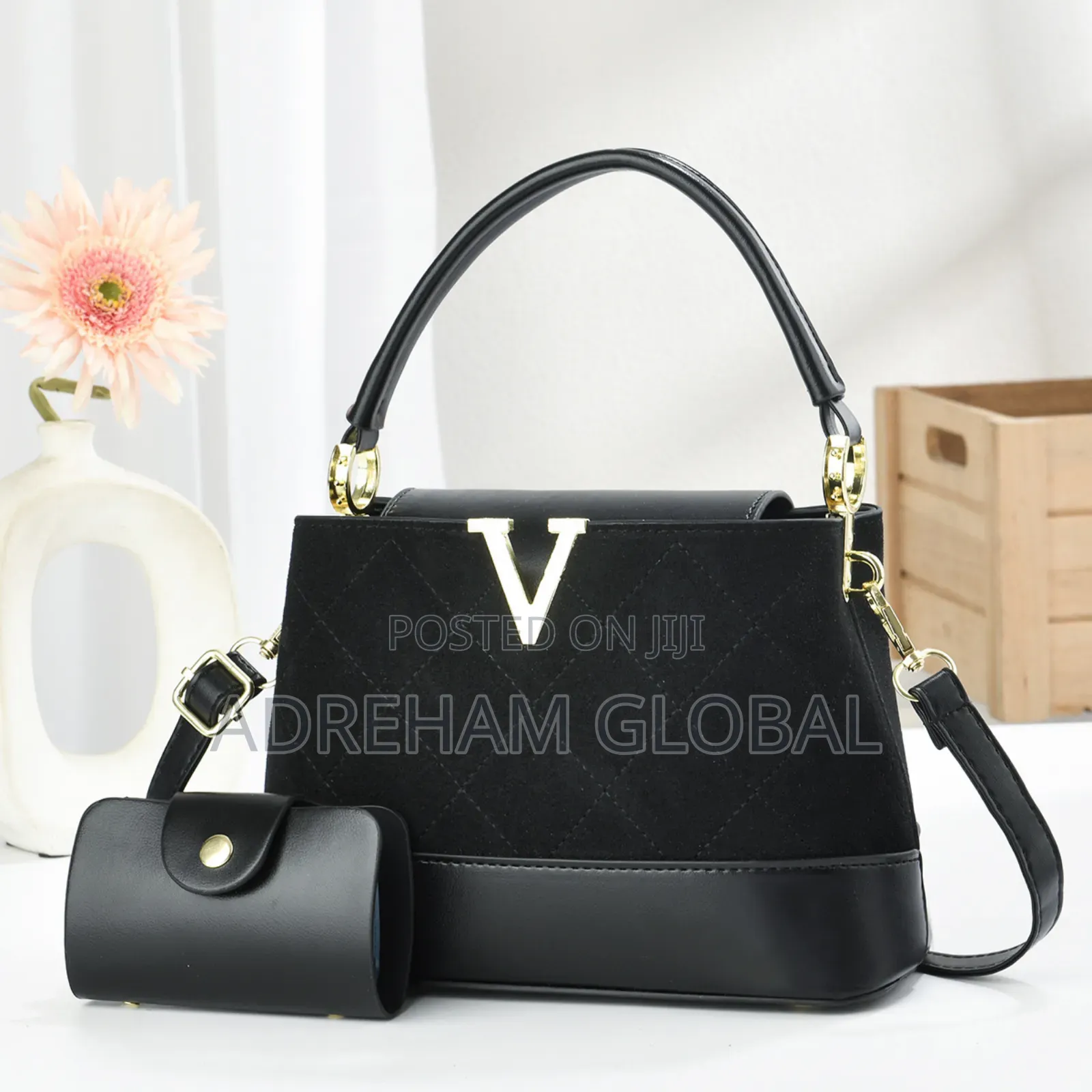 Vee Velvet Handbag