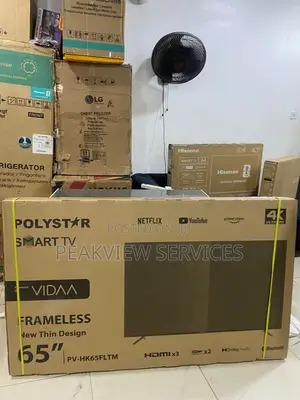 Polystar Pv-Hk65fltm 65 Inch Dled Smart Tv Vidaa Slim Hdmi X3