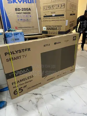 65” Polystar Smart Tv Dled Vidaa Pv-Hk65fltm Thin Frame Hdmi X3