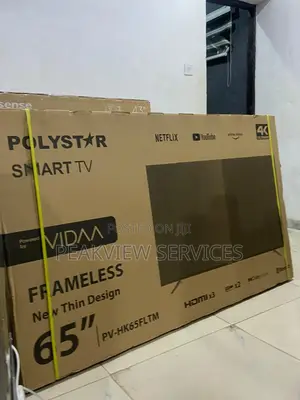 65” Polystar Dled Smart Tv Vidaa Pv-Hk65fltm Slim Edge Hdmi X3