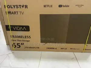 Polystar 65” Vidaa Smart Tv Dled Pv-Hk65fltm Narrow Bezel Hdmi