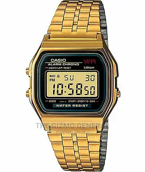 Casio A159wgea-1vt Vintage Black Gold Watch