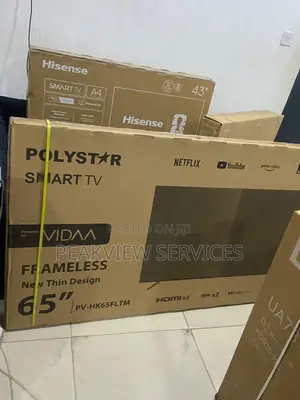 Polystar Pv-Hk65fltm Smart Tv 65” Dled Vidaa Thin Profile Hdmi