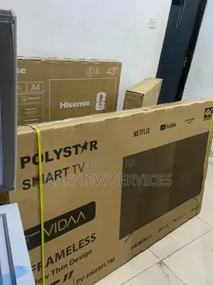 65 Inch Polystar Vidaa Smart Tv Dled Pv-Hk65fltm Sleek Hdmi X3