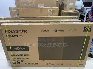 Polystar 65” Dled Smart Tv Vidaa Pv-Hk65fltm Flat Panel Hdmi X3