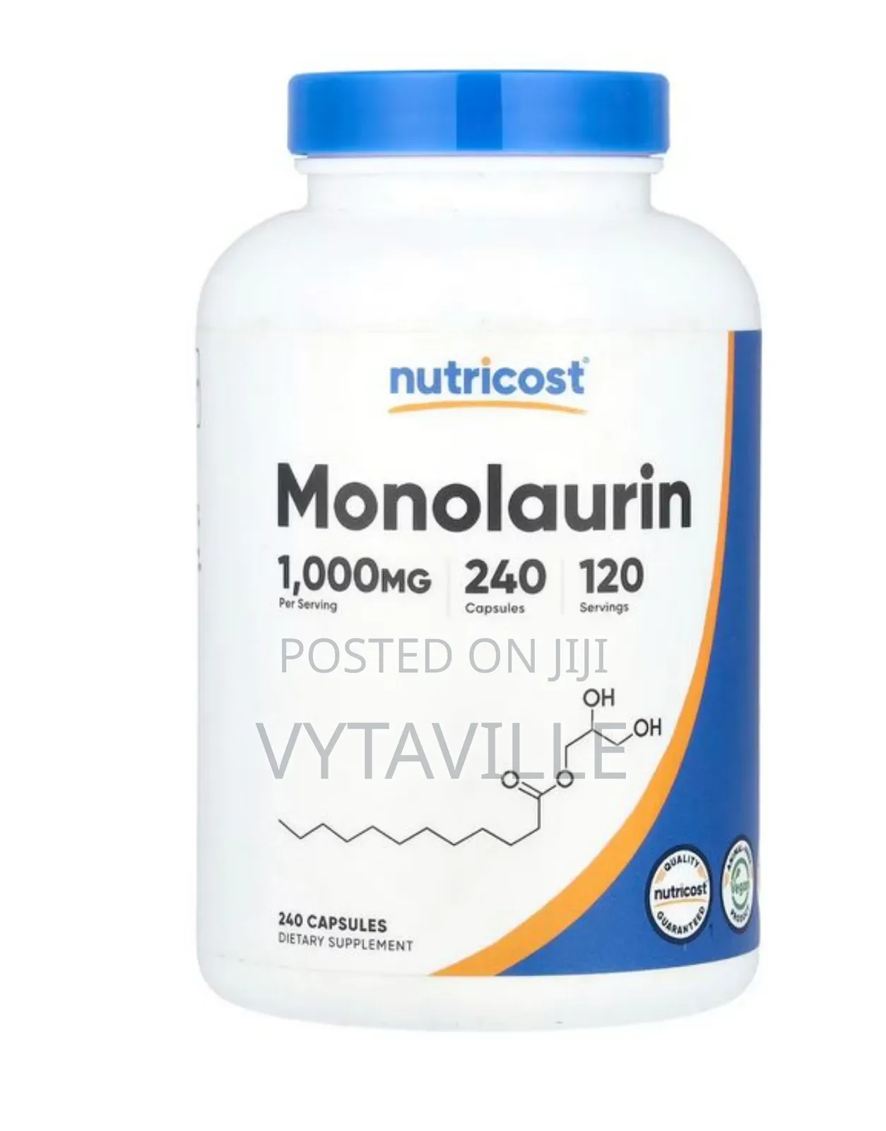 Nutricost Monolaurin 500mg Capsules X 240 (1000mg Per Serving)