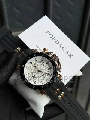 Poedagar Rubber Chronograph Water Resistant "30m" for Men