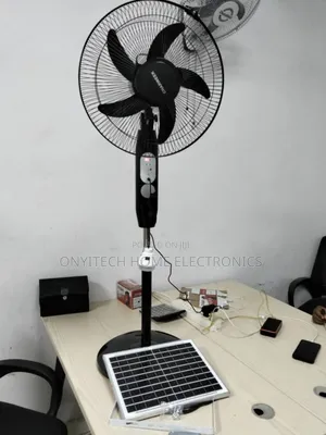 Charweek Solar Fan With Panel, Remote Control, and Bulbs