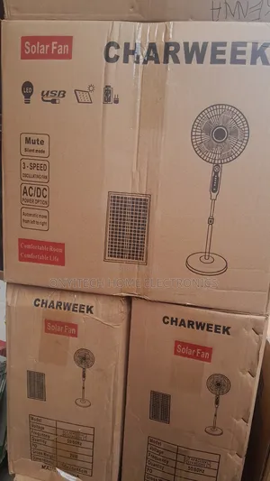 Charweek Solar Fan With Panel, Remote Control, and Bulbs