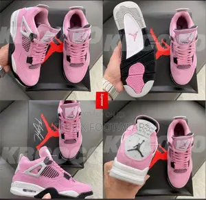 Nike Air Jordan 4 Retro "Orchid" Sneakers.