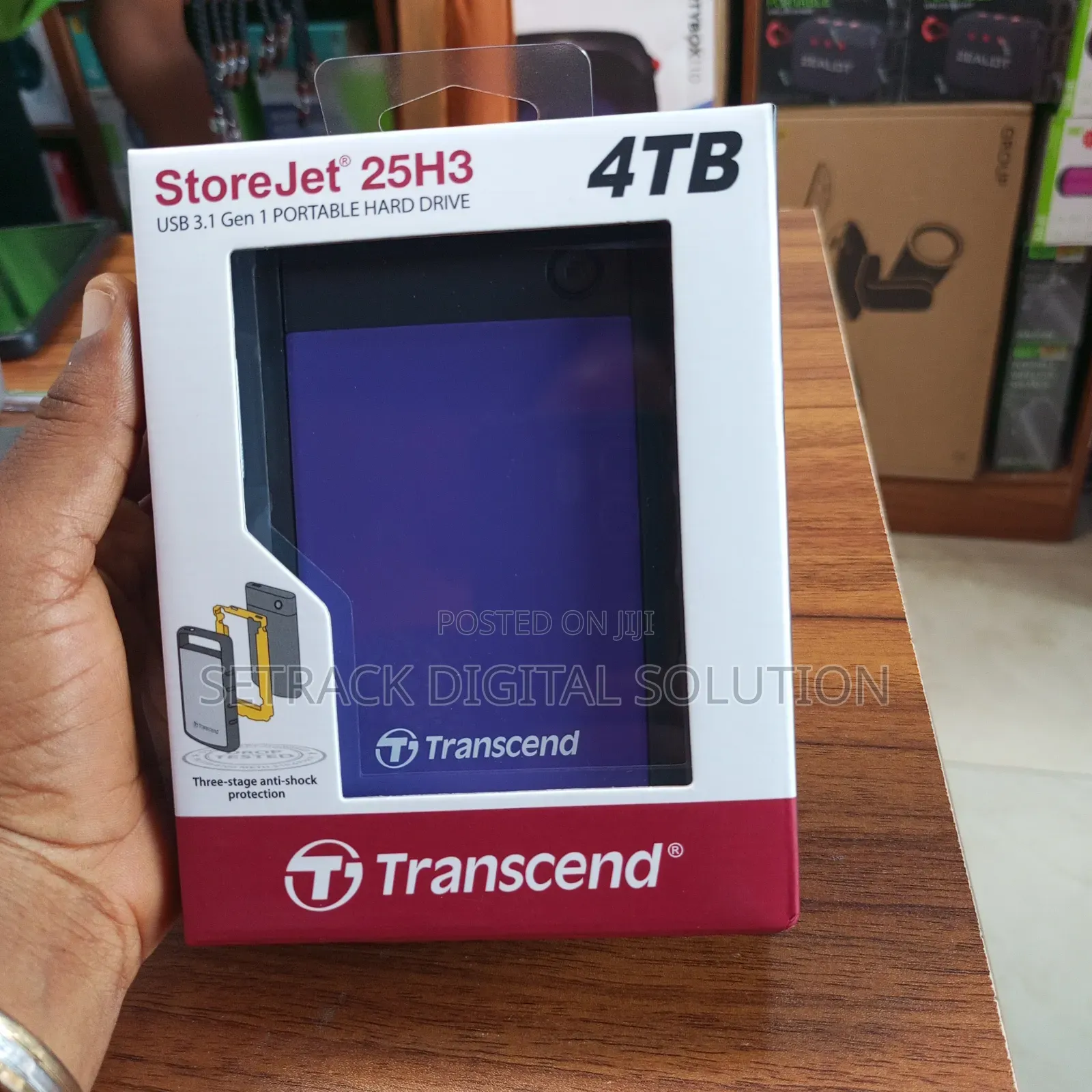 Transcend 4tb Storejet 25h3 Anti-shock External Hard Drive