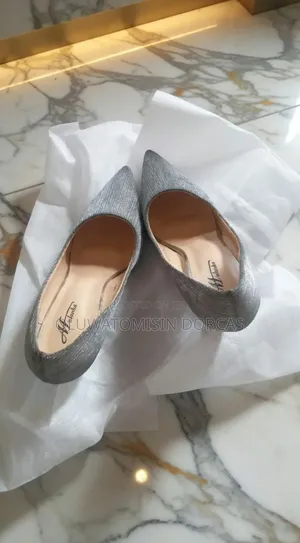 Sliver Metallic Pointed-Toe Heels