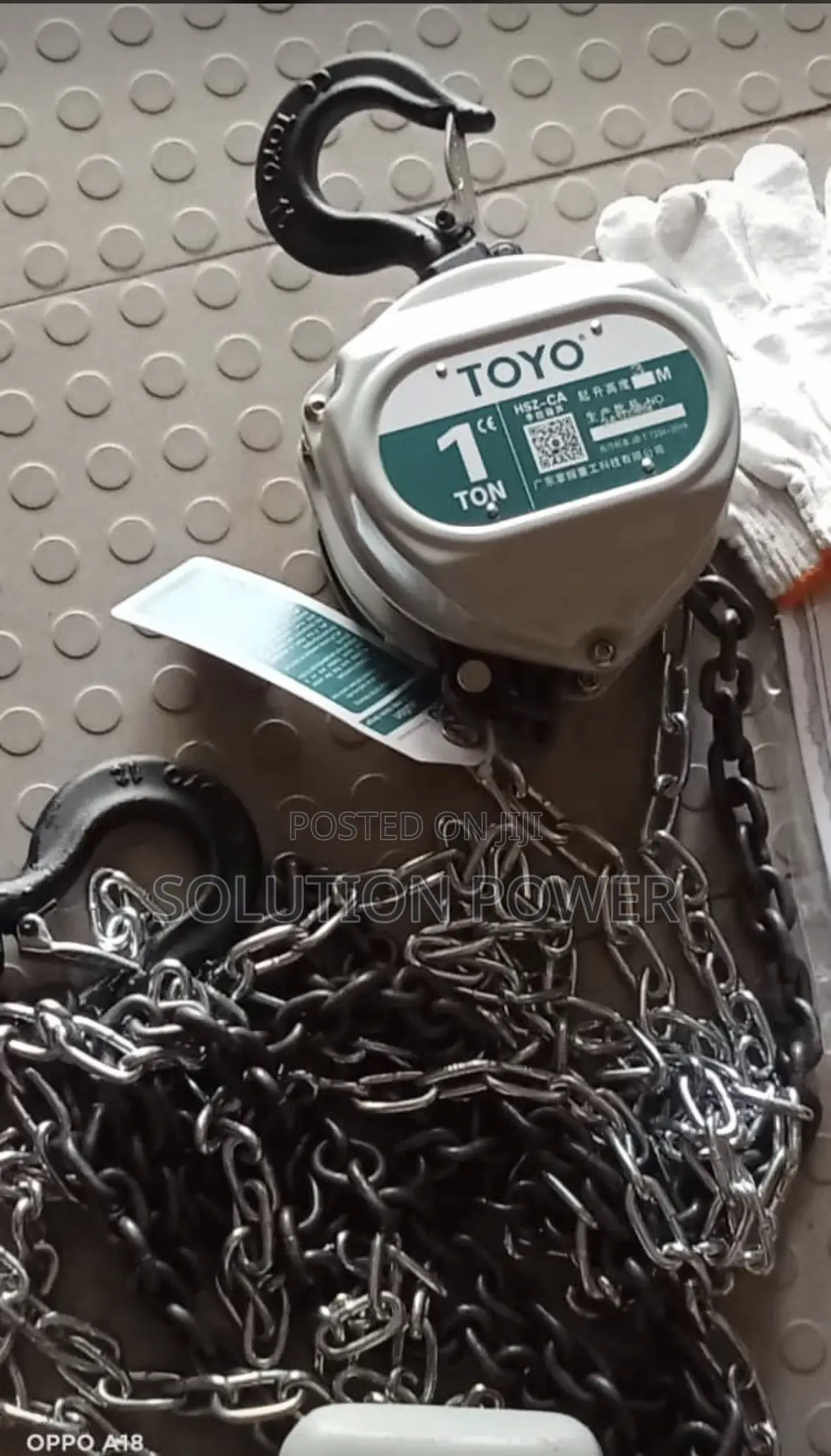 Toyo Manual Chain Block Hoist 1tons