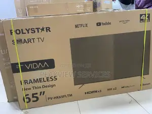 Polystar 65 Inch Vidaa Tv Dled Pv-Hk65fltm Clean Display Hdmi