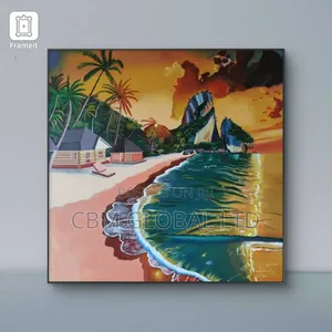 Tropical Landscape Painting 4ftx4ft (Oil Paint on Canvas)