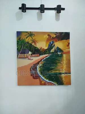 Tropical Landscape Painting 4ftx4ft (Oil Paint on Canvas)