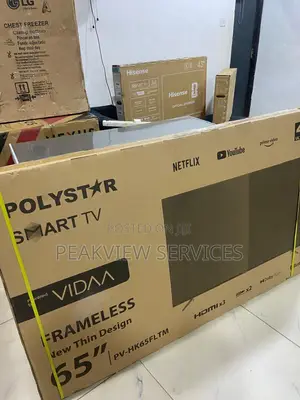 Polystar 65 Inch Smart Tv Vidaa Dled Pv-Hk65fltm Flat Screen Hdmi