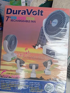 Dura Volt Solar Rechargable Fan