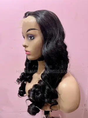Super Double Drawn Luxury Bounce 5by5 Closure Wig Natural Color