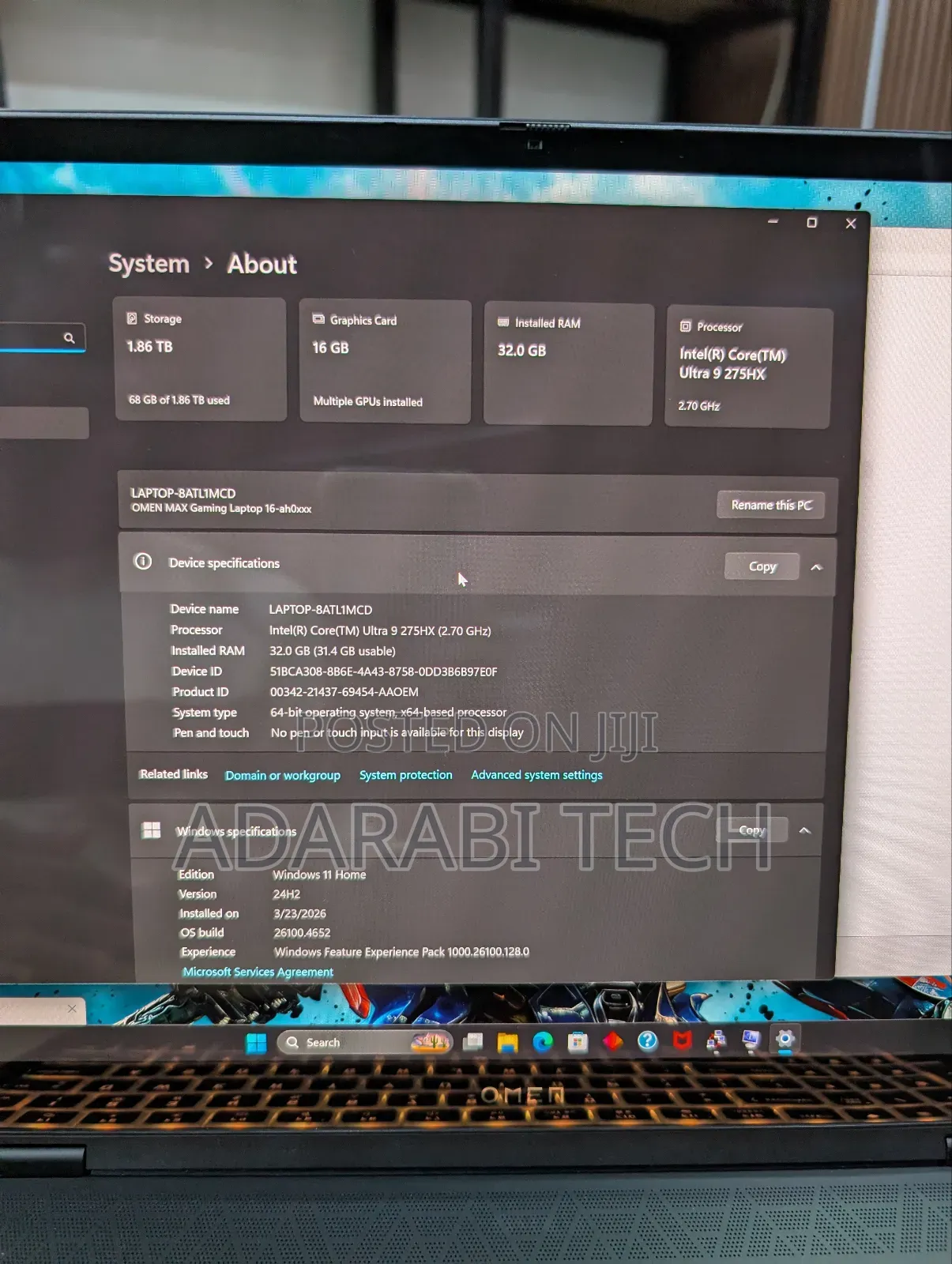 Laptop HP Omen Max 16 32GB Intel Core Ultra 9 SSD 2T