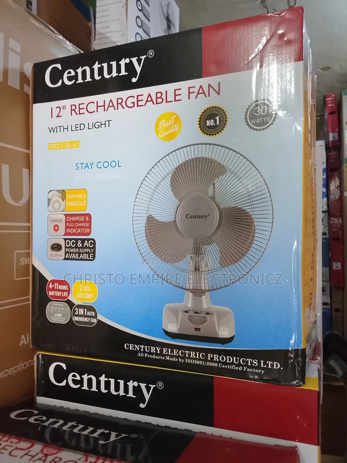 Century Table Rechargeable Fan