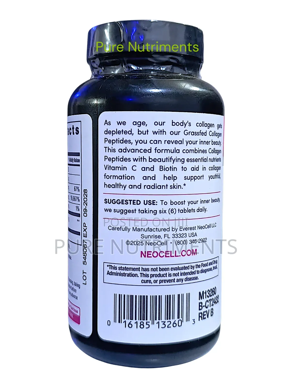 Neocell Collagen + Vit C Biotin - 180 Tablets