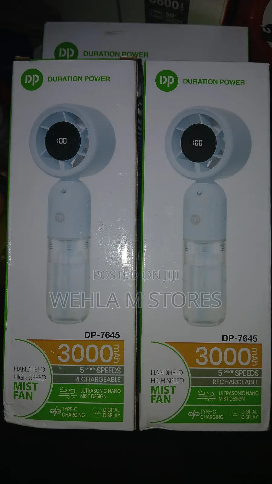 Portable 3000mah Ice Cooling Handheld Mist Spray Fan Dp-7645