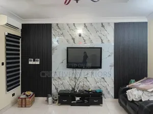 Fluted Panel/Marble Sheet Tv Console