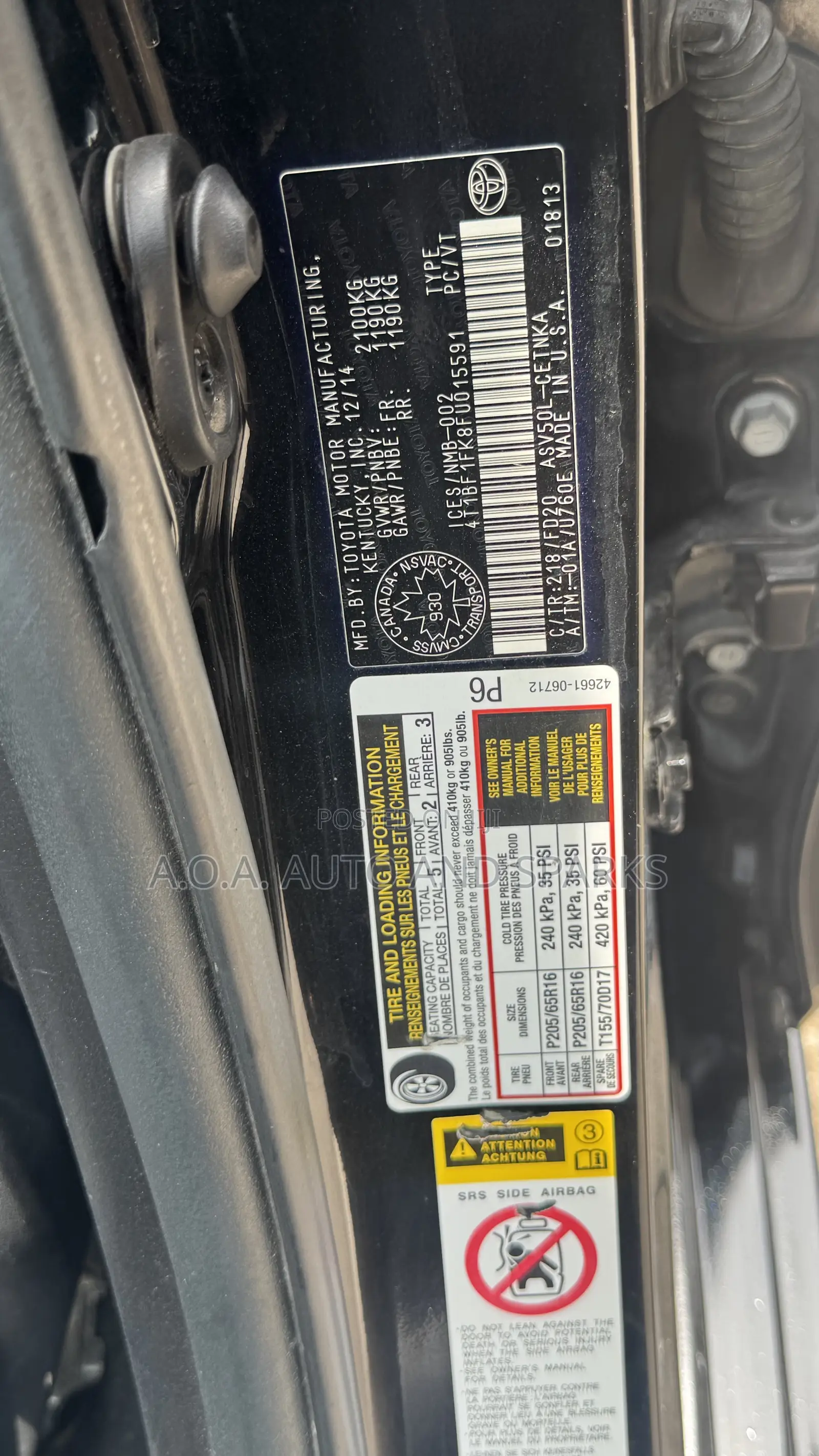 Toyota Camry 2015 Black