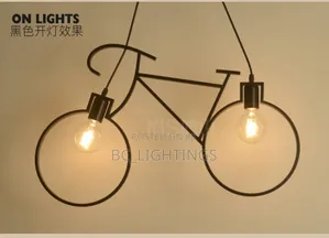 Iron Pendant Bicycle Hanging Light Restaurant Bar Creative Fixture