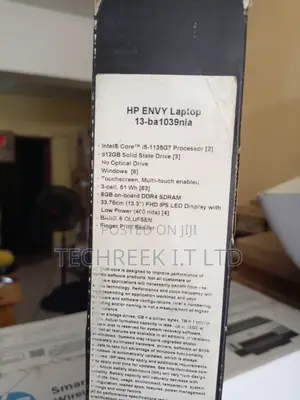 New Laptop HP Envy 13 8GB Intel Core i5 SSD 512GB