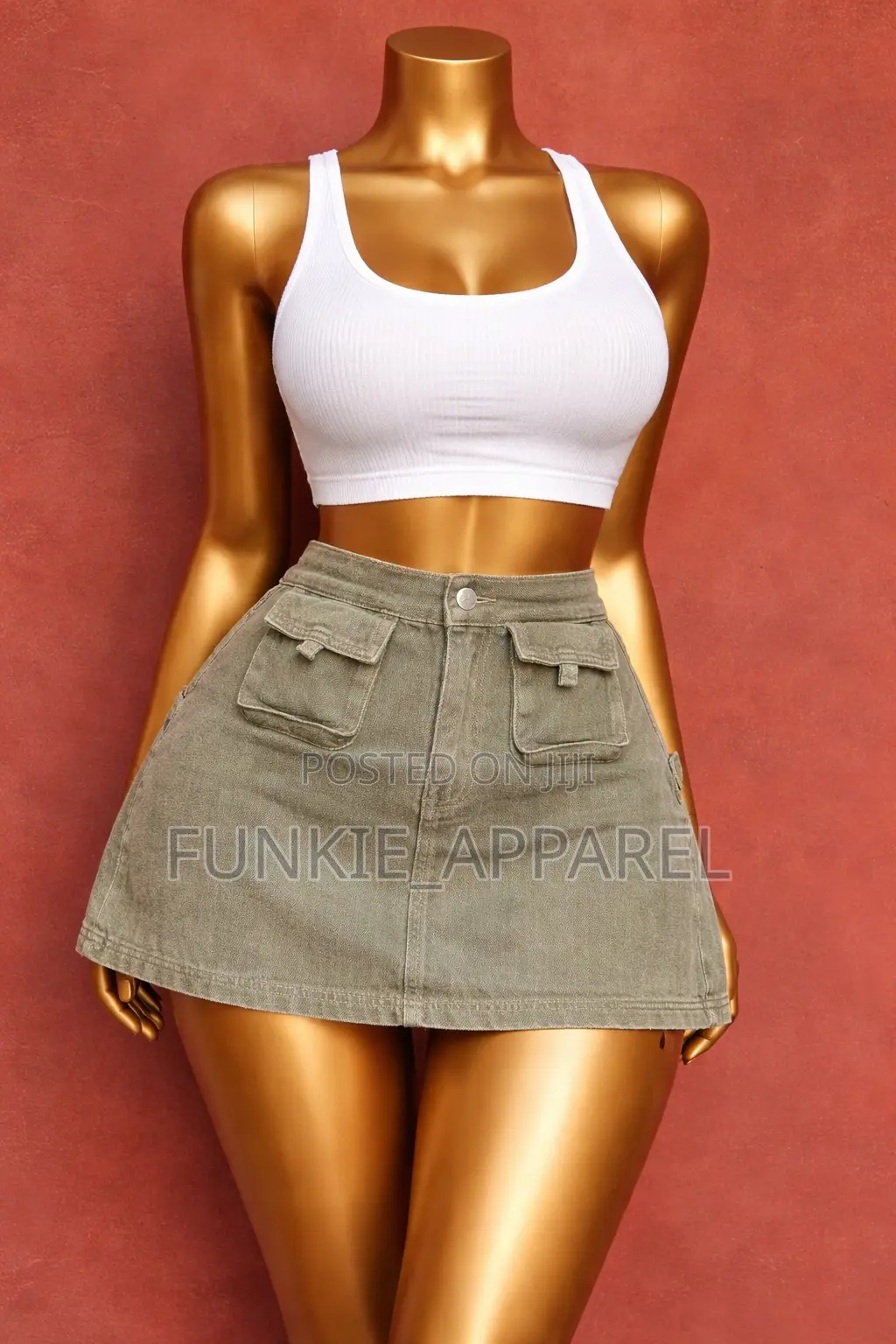 Thrift Denim Mini Skirt